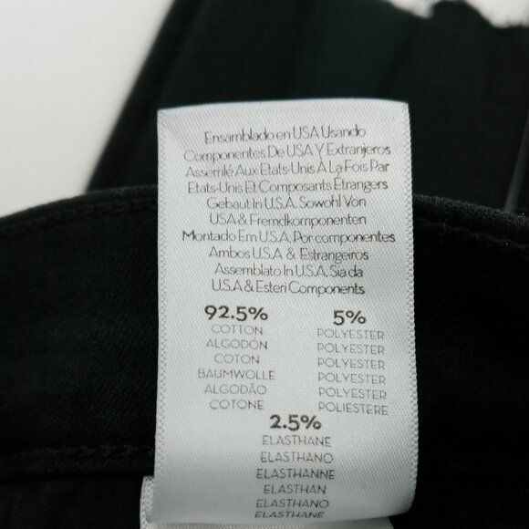 MOTHER The Insider Slit Ankle Fray Jean Women's 26 Not Guilty Black Distressed - Picture 13 of 15